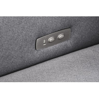 Elektrické polohovacie kreslo GELATO - čalúnené látkou - popolavo šedé