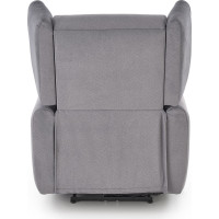 Elektrické polohovacie kreslo GELATO - čalúnené látkou - popolavo šedé