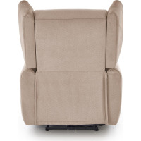 Elektrické polohovacie kreslo GELATO - čalúnené látkou - béžové