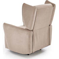 Elektrické polohovacie kreslo GELATO - čalúnené látkou - béžové