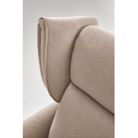 Elektrické polohovacie kreslo GELATO - čalúnené látkou - béžové