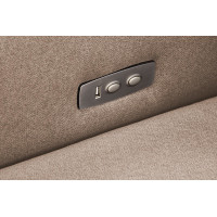 Elektrické polohovacie kreslo GELATO - čalúnené látkou - béžové