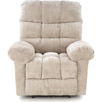 Elektrické polohovacie kreslo AMORE - čalúnené látkou - béžové