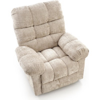 Elektrické polohovacie kreslo AMORE - čalúnené látkou - béžové