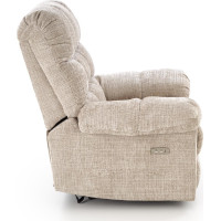 Elektrické polohovacie kreslo AMORE - čalúnené látkou - béžové