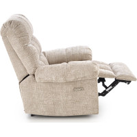 Elektrické polohovacie kreslo AMORE - čalúnené látkou - béžové