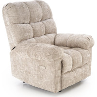 Elektrické polohovacie kreslo AMORE - čalúnené látkou - béžové