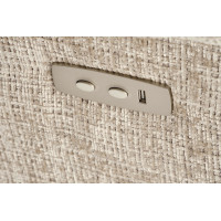 Elektrické polohovacie kreslo AMORE - čalúnené látkou - béžové