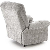 Elektrické polohovacie kreslo AMORE - čalúnené látkou - popolavo šedé