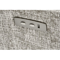 Elektrické polohovacie kreslo AMORE - čalúnené látkou - popolavo šedé