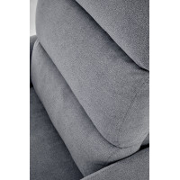 Elektrické polohovacie kreslo CARINIO - čalúnené látkou - popolavo šedé