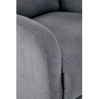 Elektrické polohovacie kreslo CARINIO - čalúnené látkou - popolavo šedé