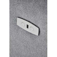 Elektrické polohovacie kreslo CARINIO - čalúnené látkou - popolavo šedé