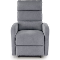 Elektrické polohovacie kreslo CARINIO - čalúnené látkou - popolavo šedé