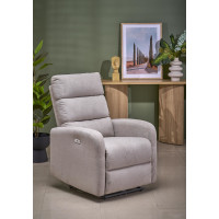 Elektrické polohovacie kreslo CARINIO - čalúnené látkou - béžové