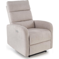 Elektrické polohovacie kreslo CARINIO - čalúnené látkou - béžové