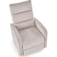 Elektrické polohovacie kreslo CARINIO - čalúnené látkou - béžové