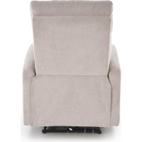 Elektrické polohovacie kreslo CARINIO - čalúnené látkou - béžové