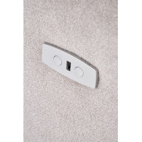 Elektrické polohovacie kreslo CARINIO - čalúnené látkou - béžové