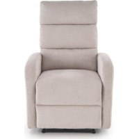 Elektrické polohovacie kreslo CARINIO - čalúnené látkou - béžové