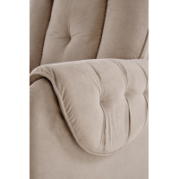 Elektrické polohovacie kreslo HORTON - čalúnené látkou - béžové