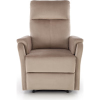 Elektrické polohovacie kreslo CROCUS - čalúnené látkou - béžové