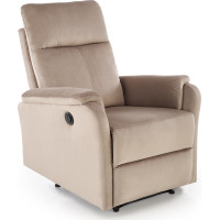 Elektrické polohovacie kreslo CROCUS - čalúnené látkou - béžové