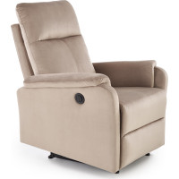 Elektrické polohovacie kreslo CROCUS - čalúnené látkou - béžové