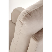 Elektrické polohovacie kreslo CROCUS - čalúnené látkou - béžové