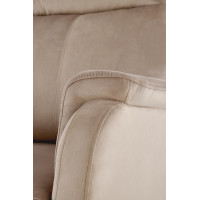 Elektrické polohovacie kreslo CROCUS - čalúnené látkou - béžové