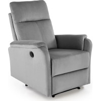 Elektrické polohovacie kreslo CROCUS - čalúnené látkou - popolavo šedé