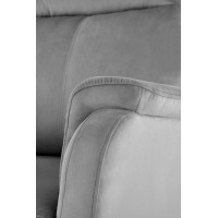 Elektrické polohovacie kreslo CROCUS - čalúnené látkou - popolavo šedé