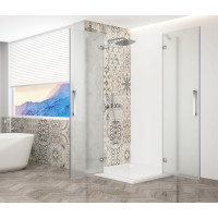 Gelco TRINITY CHROME obdĺžnikový sprchovací kút 1000x800mm, rohový vstup, matné sklo GT2280-10M-CH