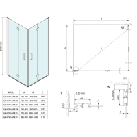 Gelco LORO obdĺžnikový sprchovací kút 1000x700mm, rohový vstup GN4710-2