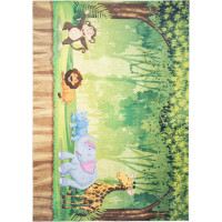 Detský koberec EMMA - Zvieratká v džungli, 80x150 cm