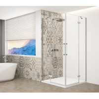 Gelco TRINITY CHROME štvorcový sprchovací kút 800x800mm, rohový vstup, číre sklo GT2280-80C-CH