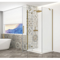 Gelco TRINITY GOLD MATT štvorcový sprchovací kút 1000x1000mm, číre sklo, ľavé GT5610-10CL-G