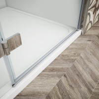 Gelco TRINITY CHROME štvorcový sprchovací kút 800x800mm, rohový vstup, číre sklo GT2280-80C-CH