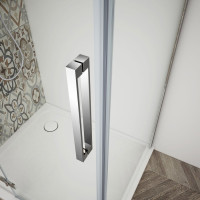 Gelco TRINITY CHROME štvorcový sprchovací kút 800x800mm, rohový vstup, číre sklo GT2280-80C-CH