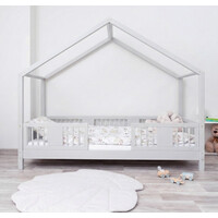 Detská domčeková posteľ z masívu borovice LUNA S 10 - 200x90 cm