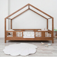 Detská domčeková posteľ z masívu borovice LUNA S 10 - 200x90 cm