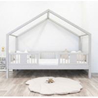 Detská domčeková posteľ z masívu borovice LUNA S 20 - 180x80 cm