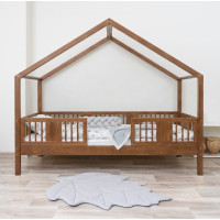 Detská domčeková posteľ z masívu borovice LUNA S 20 - 180x80 cm