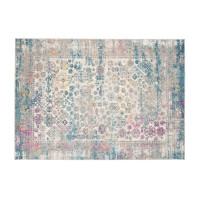 Kusový koberec AZUR vintage - šedý/ružový/modrý, 60x100 cm