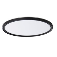 KANLUX AZPO stropné LED svietidlo, ø 420mm, 22W, 3000/4000/6000K, IP54, čierna mat 31517