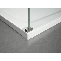 Polysan ESCA GUN METAL jednodielna sprchová zástena na inštaláciu k stene, sklo Flute, 1100 mm ES1311-11