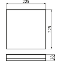 KANLUX AZPO stropné LED svietidlo, 225x225mm, 12, 3W, 3000/4000/6000K, IP54, biela 31530