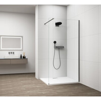 Polysan ESCA GUN METAL jednodielna sprchová zástena na inštaláciu k stene, sklo číre, 1000 mm ES1010-11