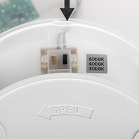 KANLUX AZPO stropné LED svietidlo, ø 290mm, 18, 5W, 3000/4000/6000K, IP54, biela 31514