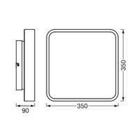 OSRAM ORBIS BACKLIGHT stropné svietidlo, 350x350mm, WIFI RGB+stmievateľné, OSRAM, 2800lm, 28W, IP20, biela AC314090255